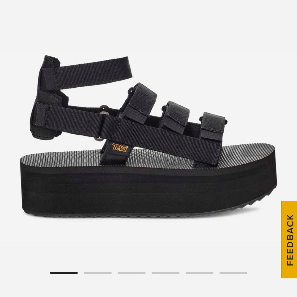 Black Teva flatform mevia sandal